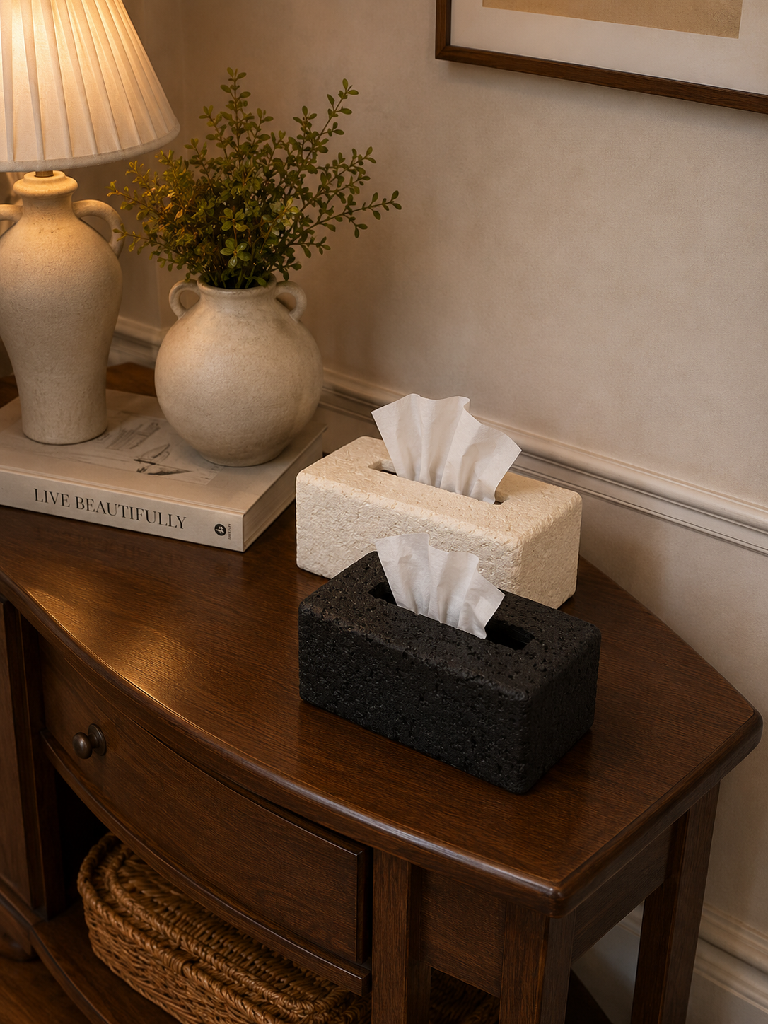 Stone Tissue Box Cover
