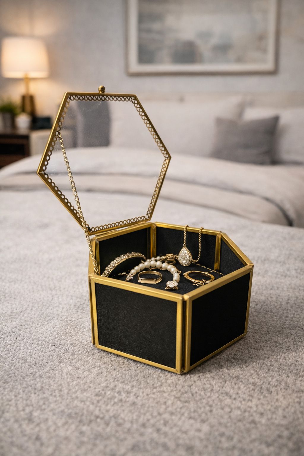 Glass Jewelry Box