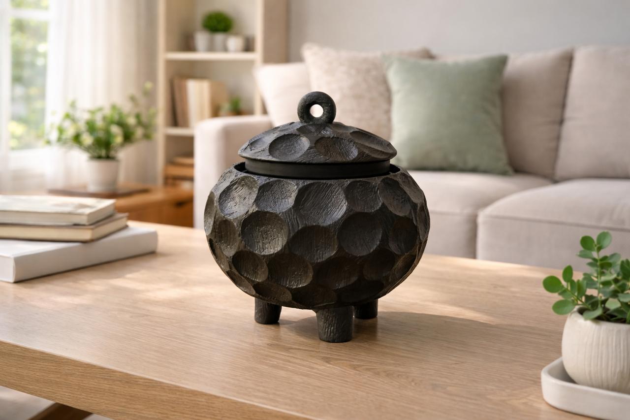 Boho Textured Storage Jar
