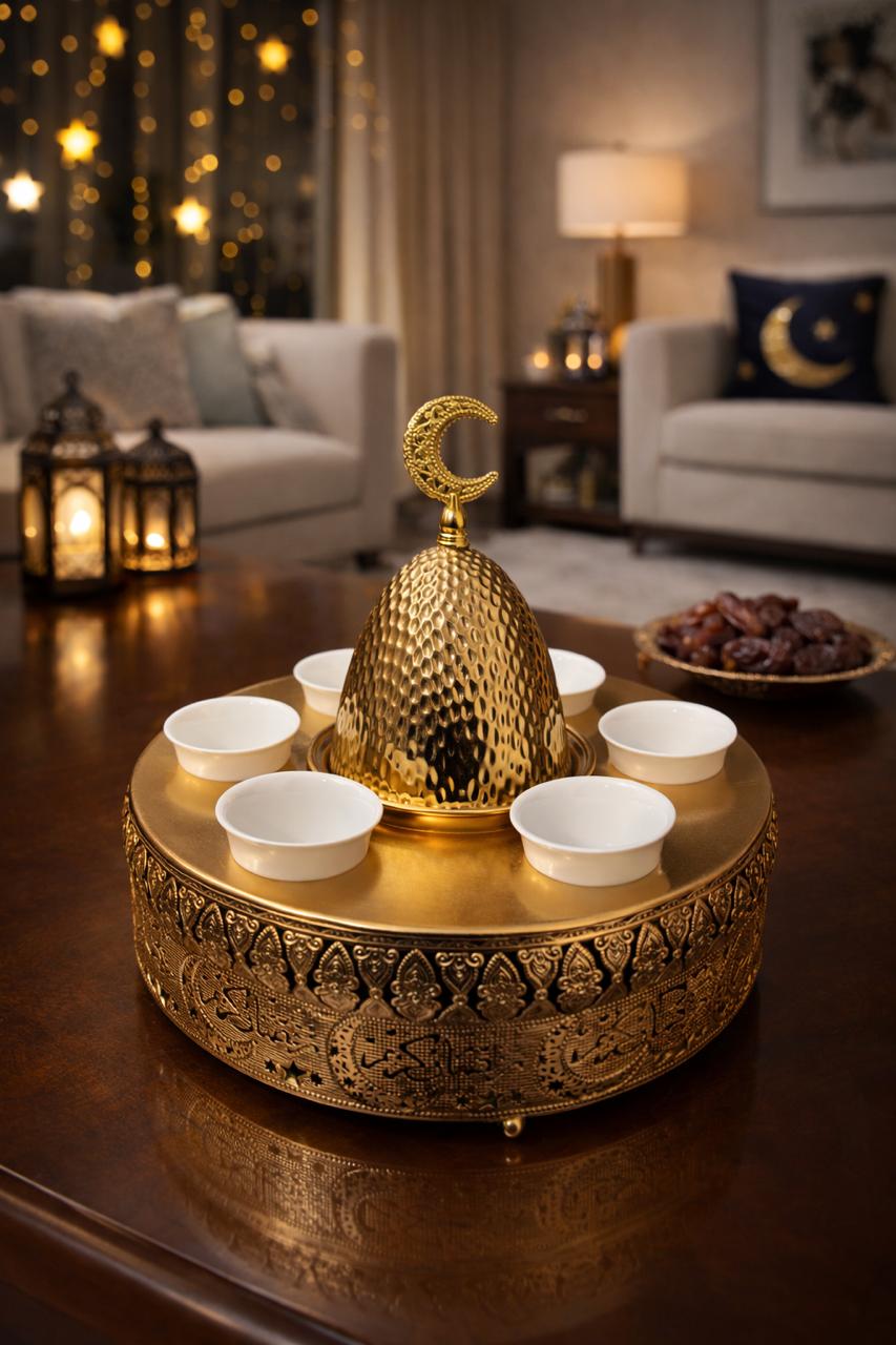 Golden Crescent Dates Serving Set