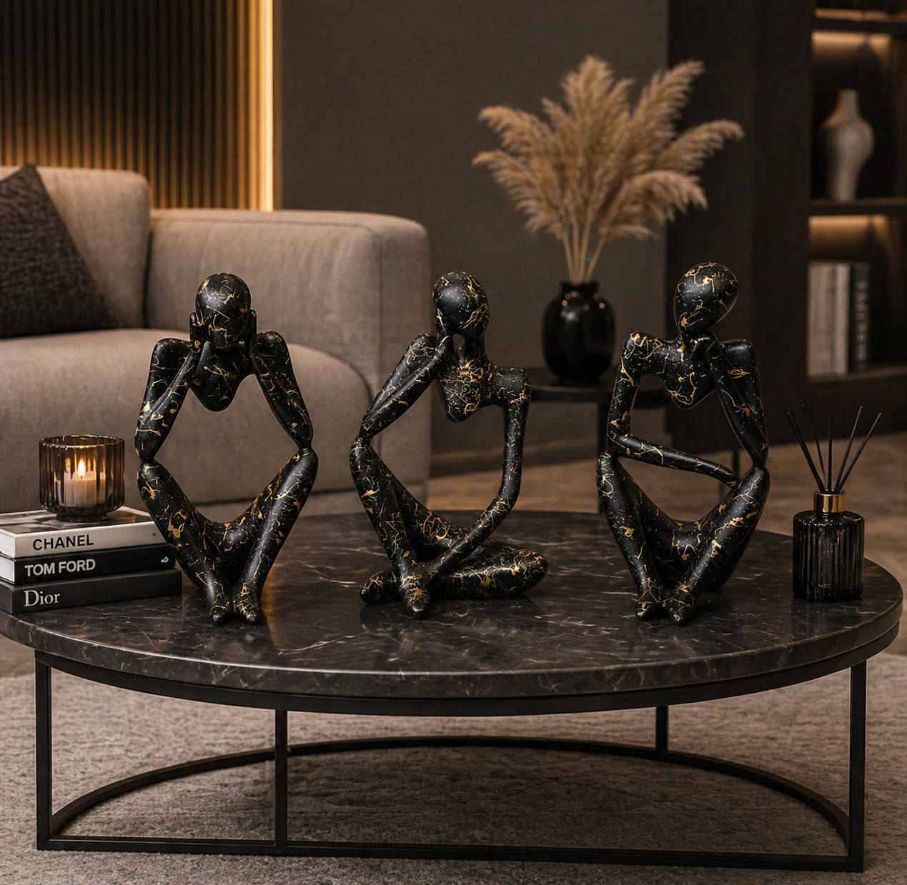 Thinker Figurines Set of 3