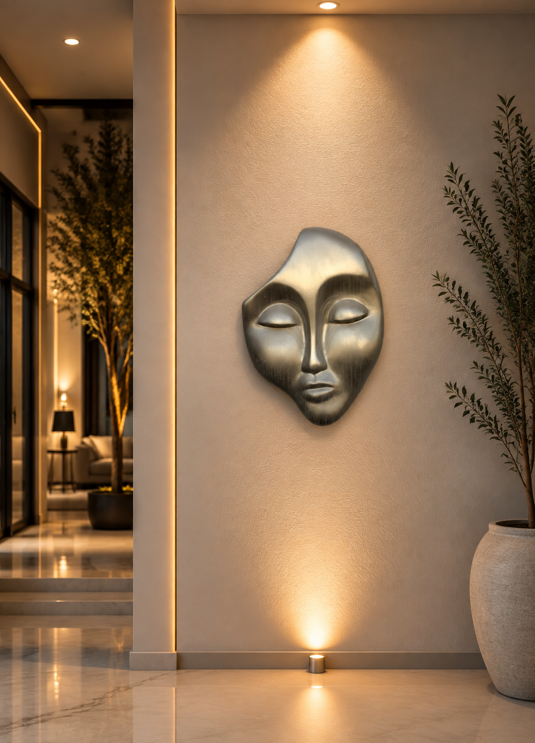 Serene Face Wall Mask