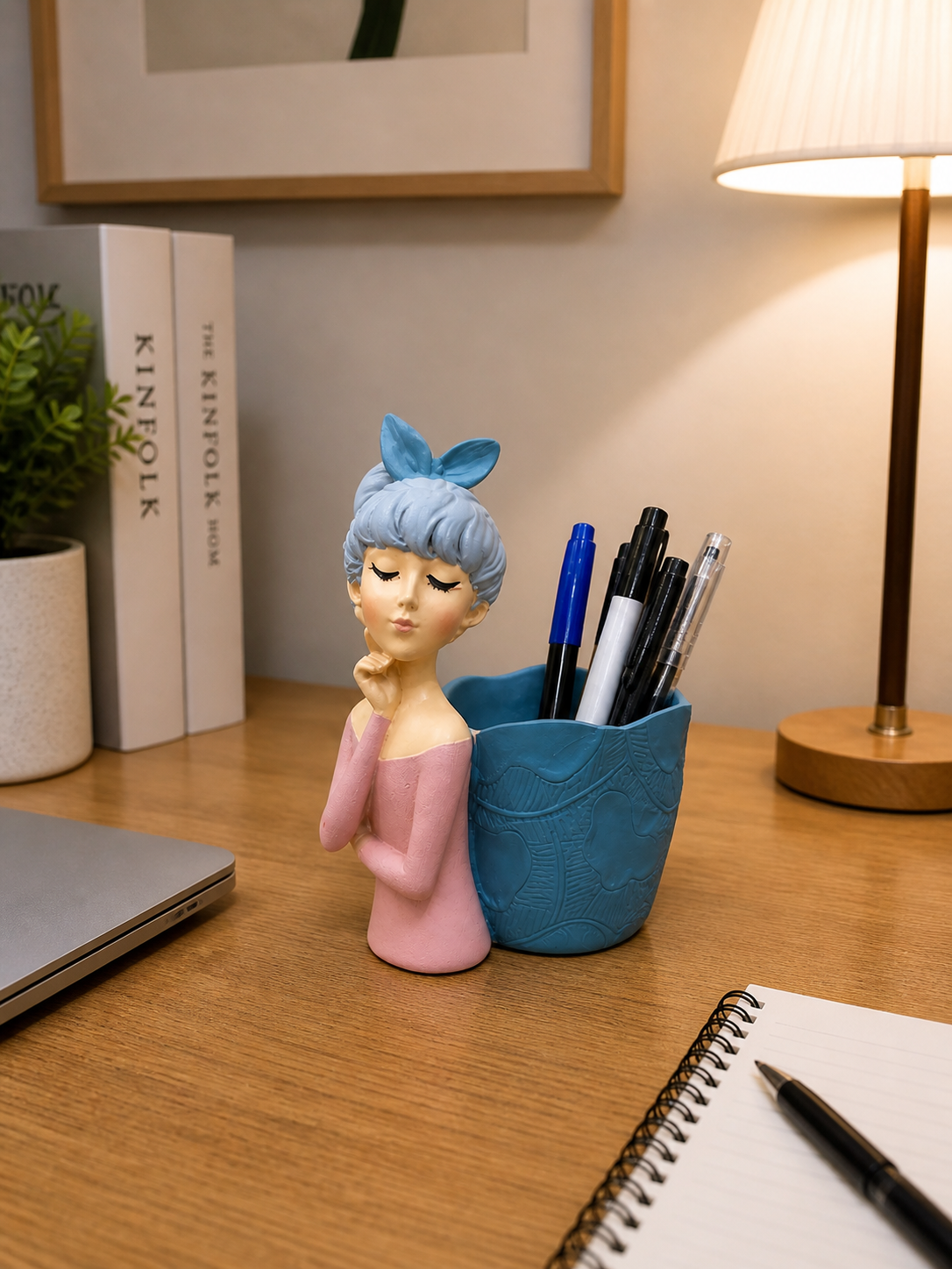 Reverie Girl Desk Organizer – Sculptural Pen Holder