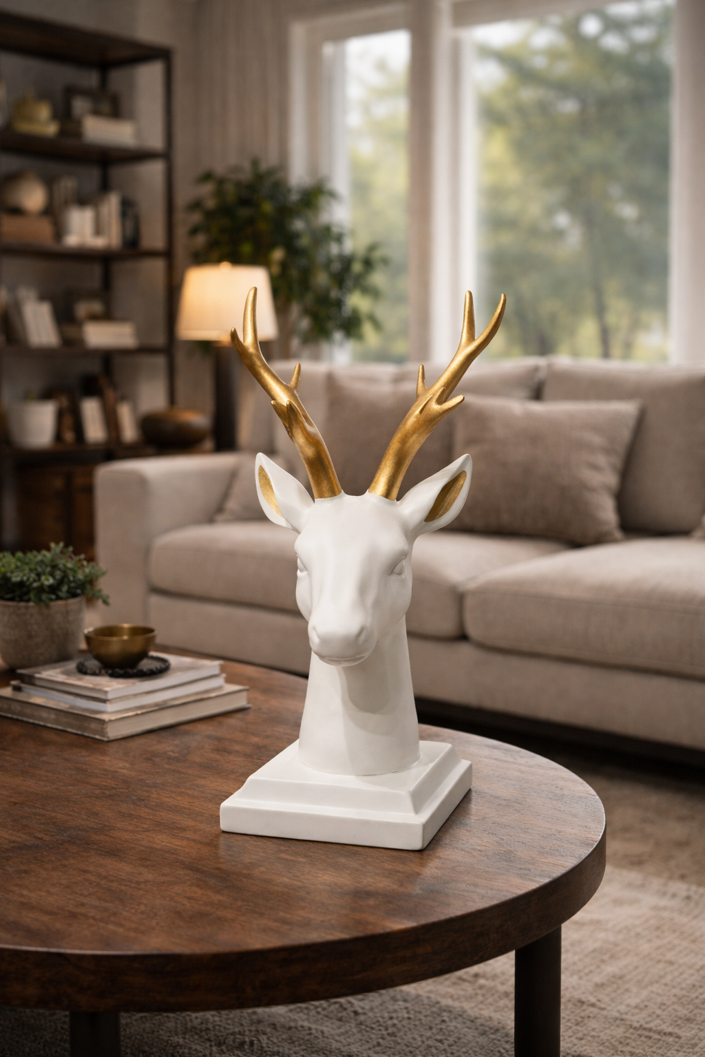 Deer Head Statue
