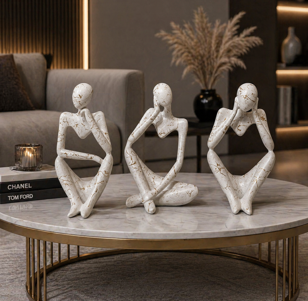 Thinker Figurines Set of 3