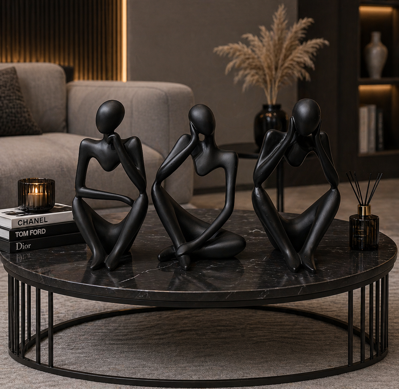 Thinker Figurines Set of 3