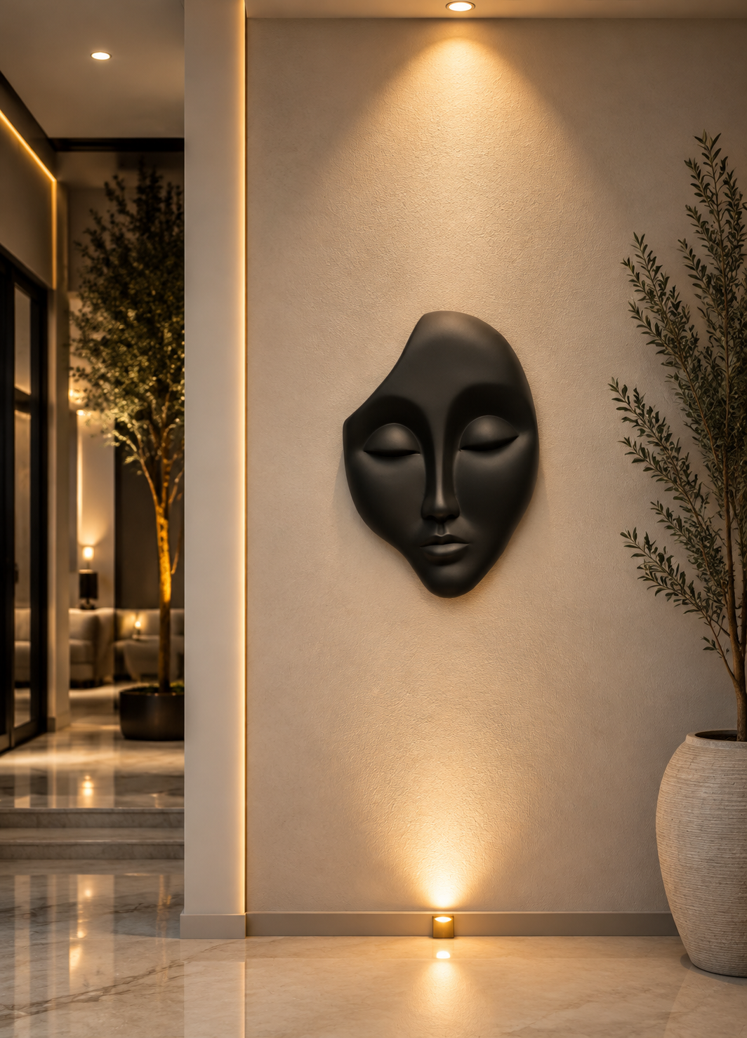 Serene Face Wall Mask