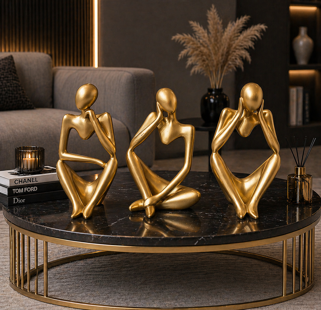 Thinker Figurines Set of 3