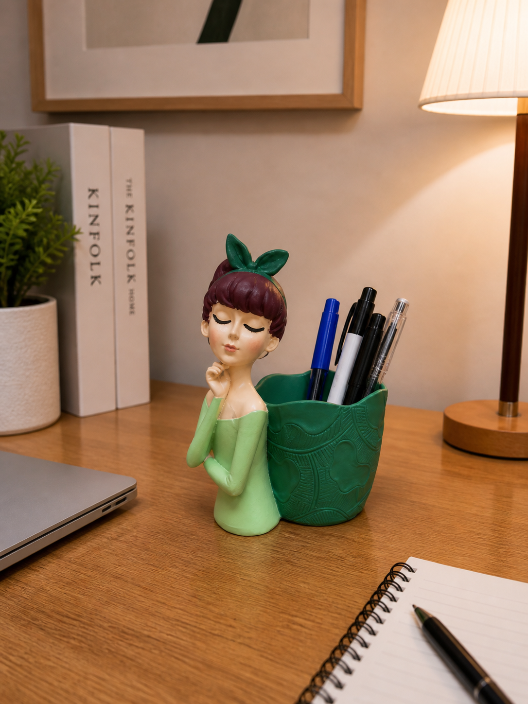 Reverie Girl Desk Organizer – Sculptural Pen Holder