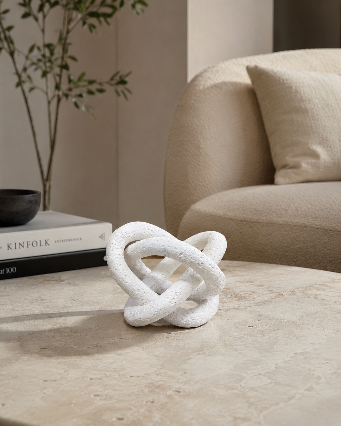 White Knot Sculpture