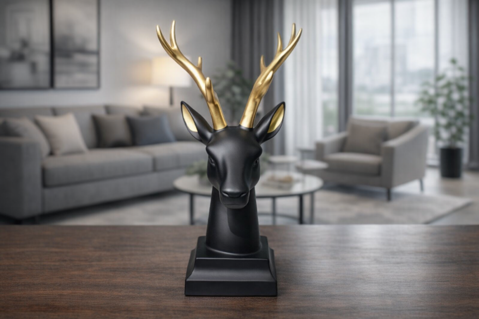 Deer Head Statue