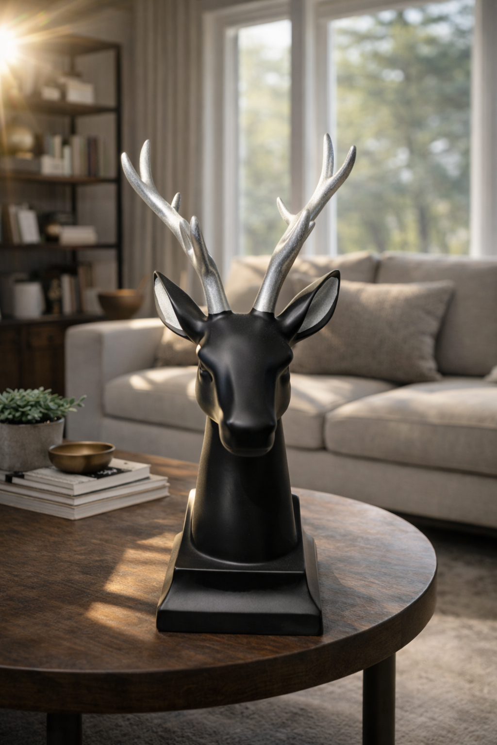 Deer Head Statue