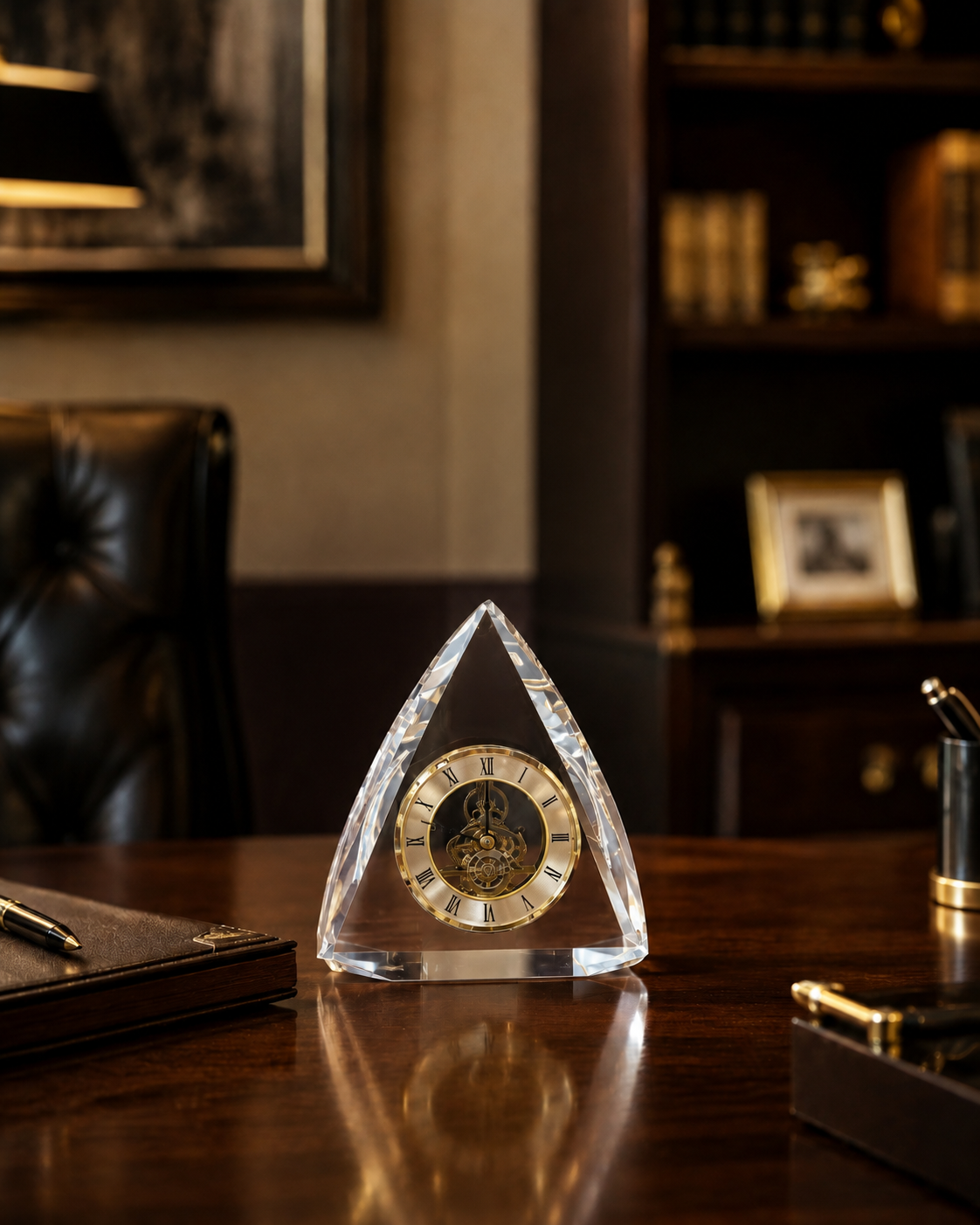 Crystal Skeleton Desk Clock