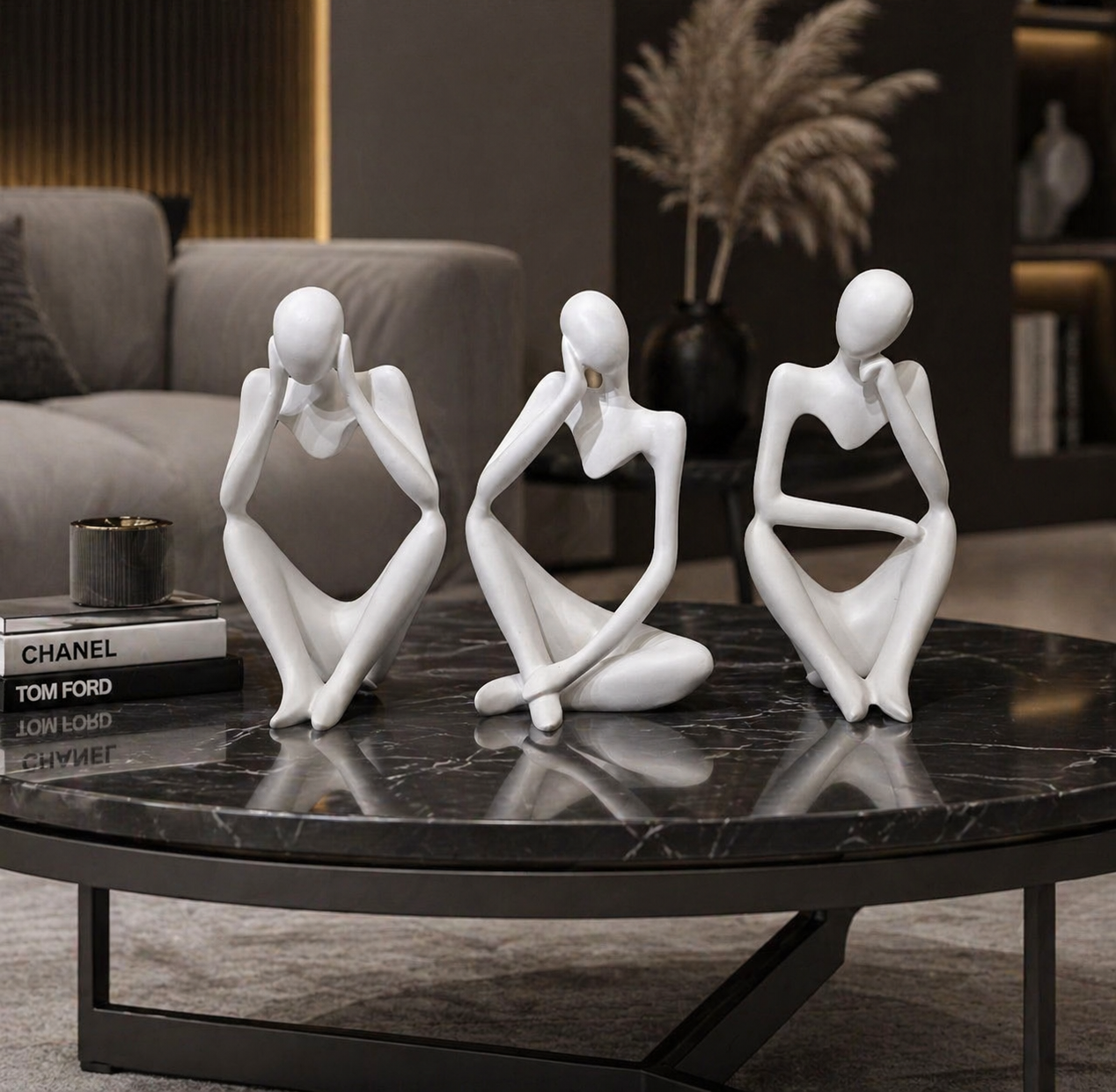 Thinker Figurines Set of 3