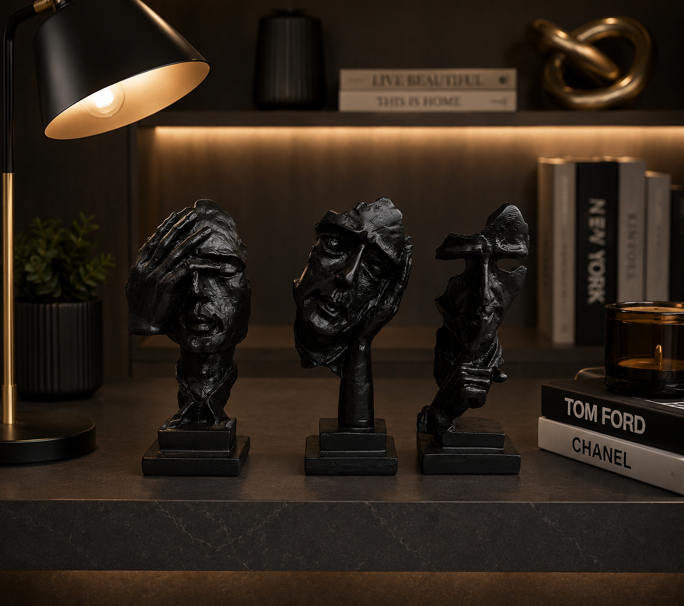 Face Sculptures Set