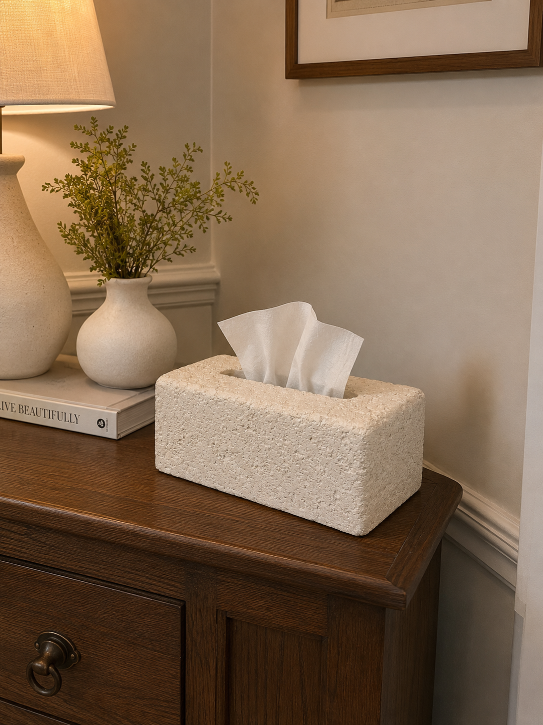 Stone Tissue Box Cover