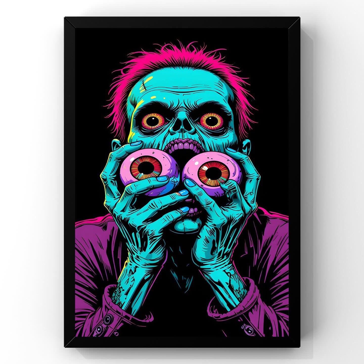 Dead Ringer — Neon Zombie Pop Art Print