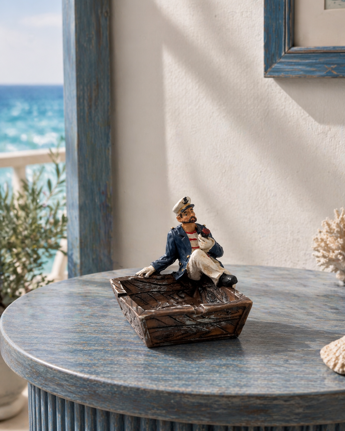 The Captain's Rest — Nautical Figurine Ashtray