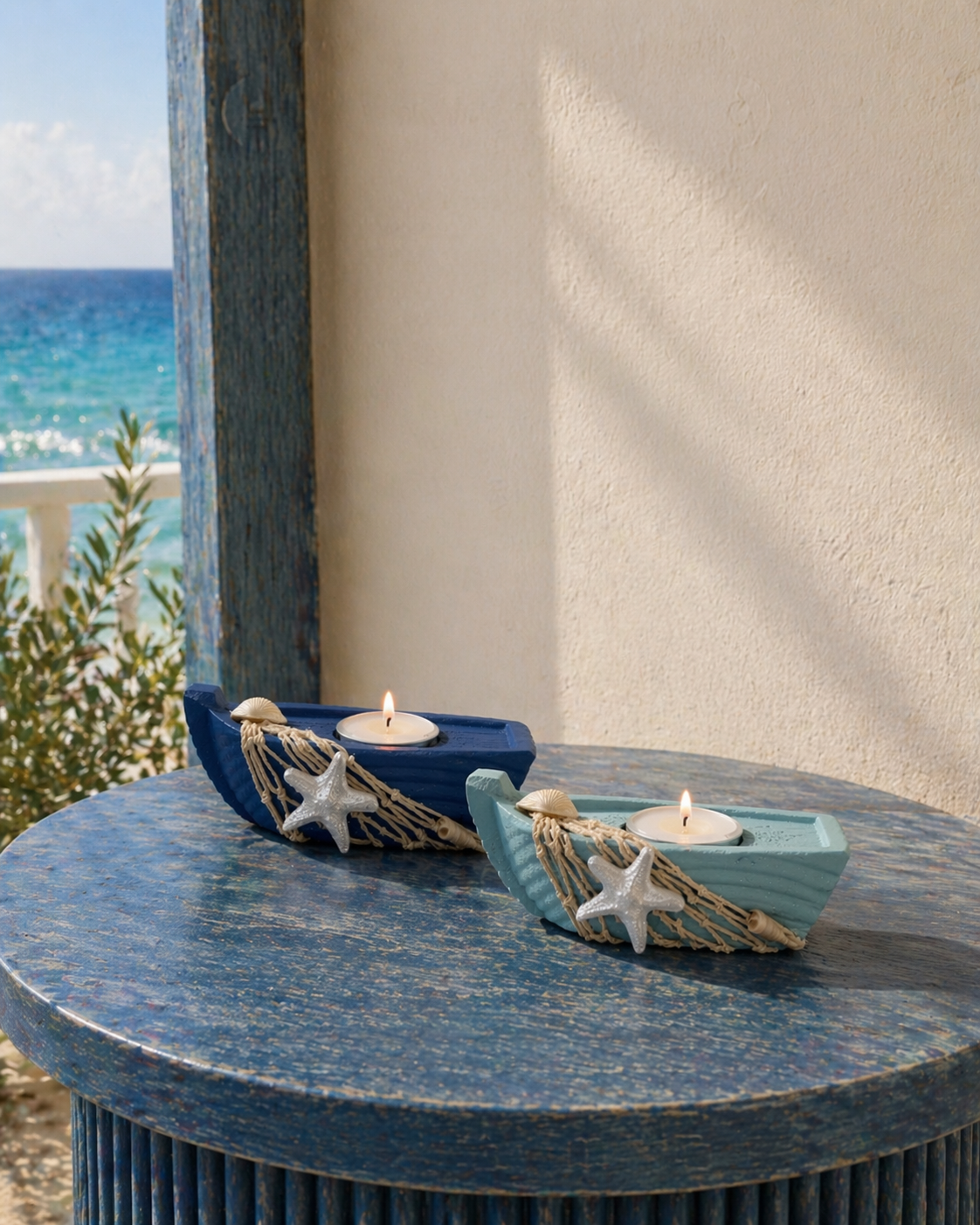 Coastal Boat Candle Holder