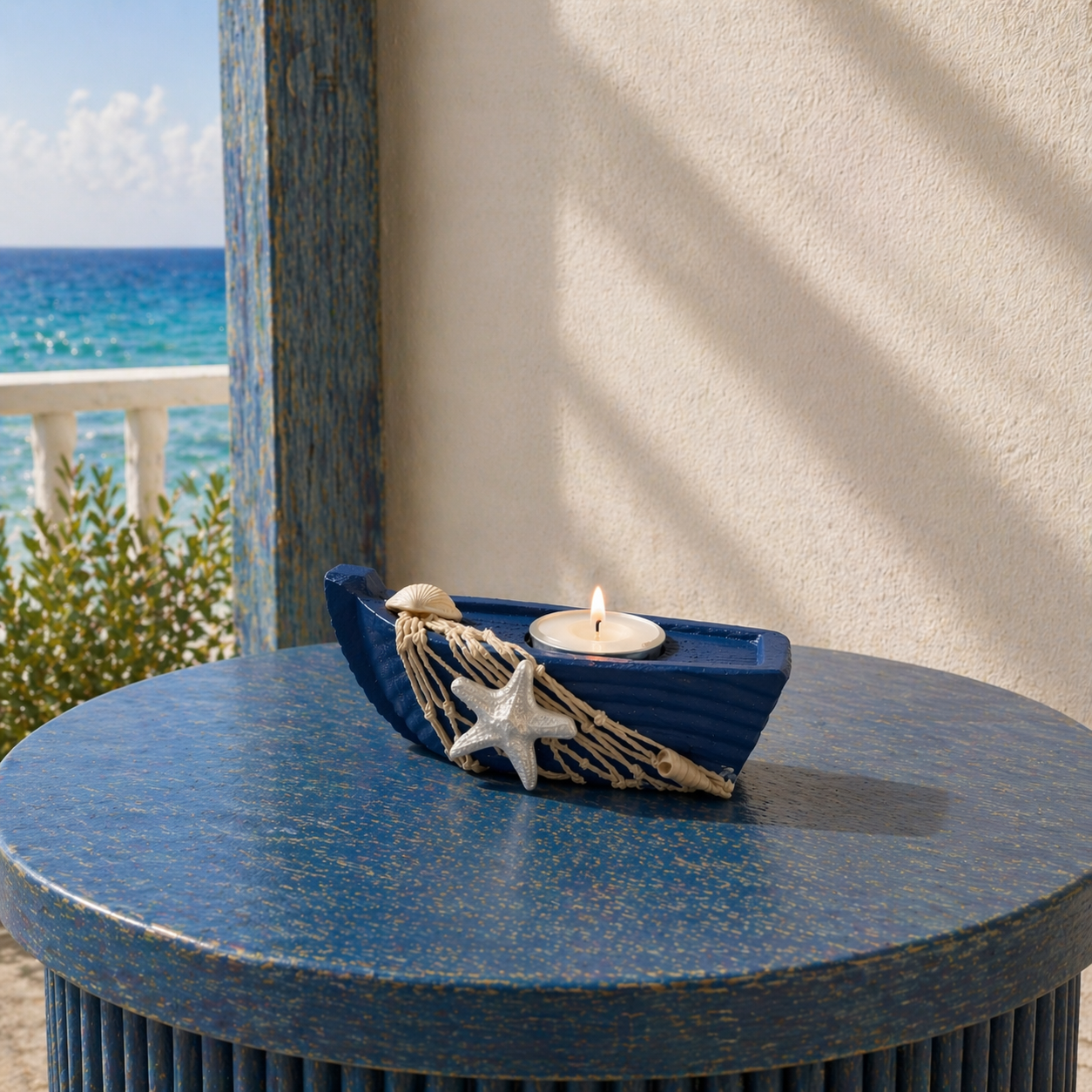 Coastal Boat Candle Holder