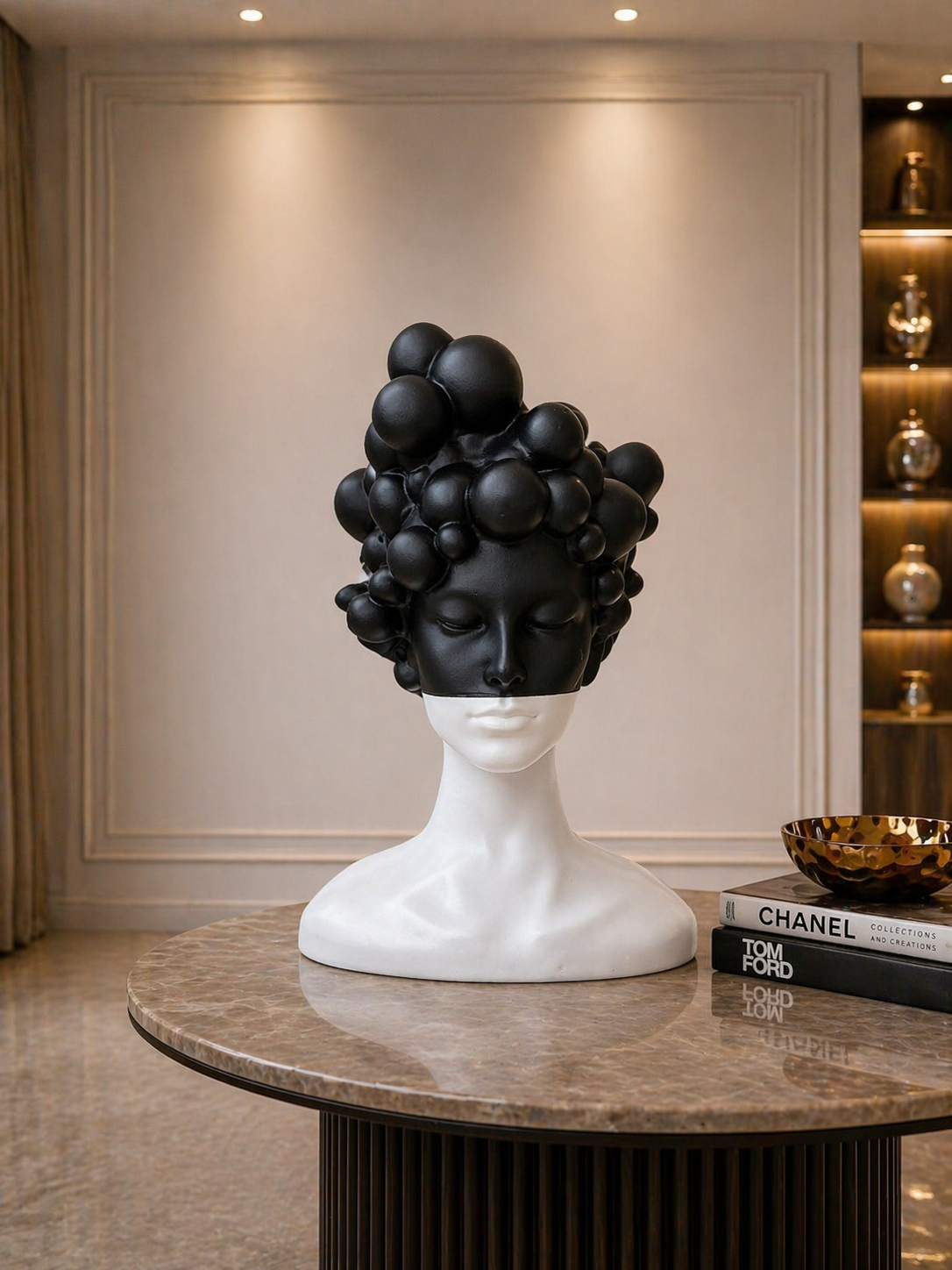 Bubble Crown Lady Sculpture