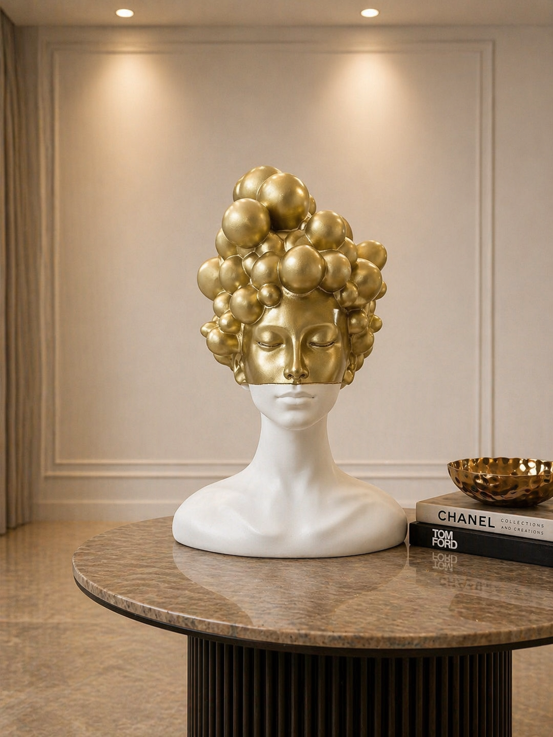 Golden Crown Lady Sculpture