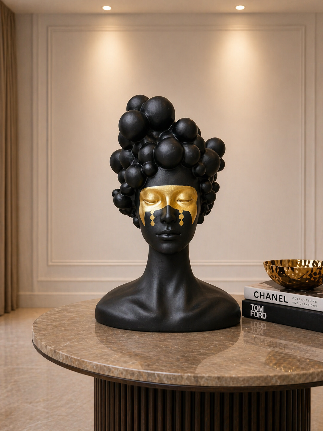 Golden Crown Lady Sculpture