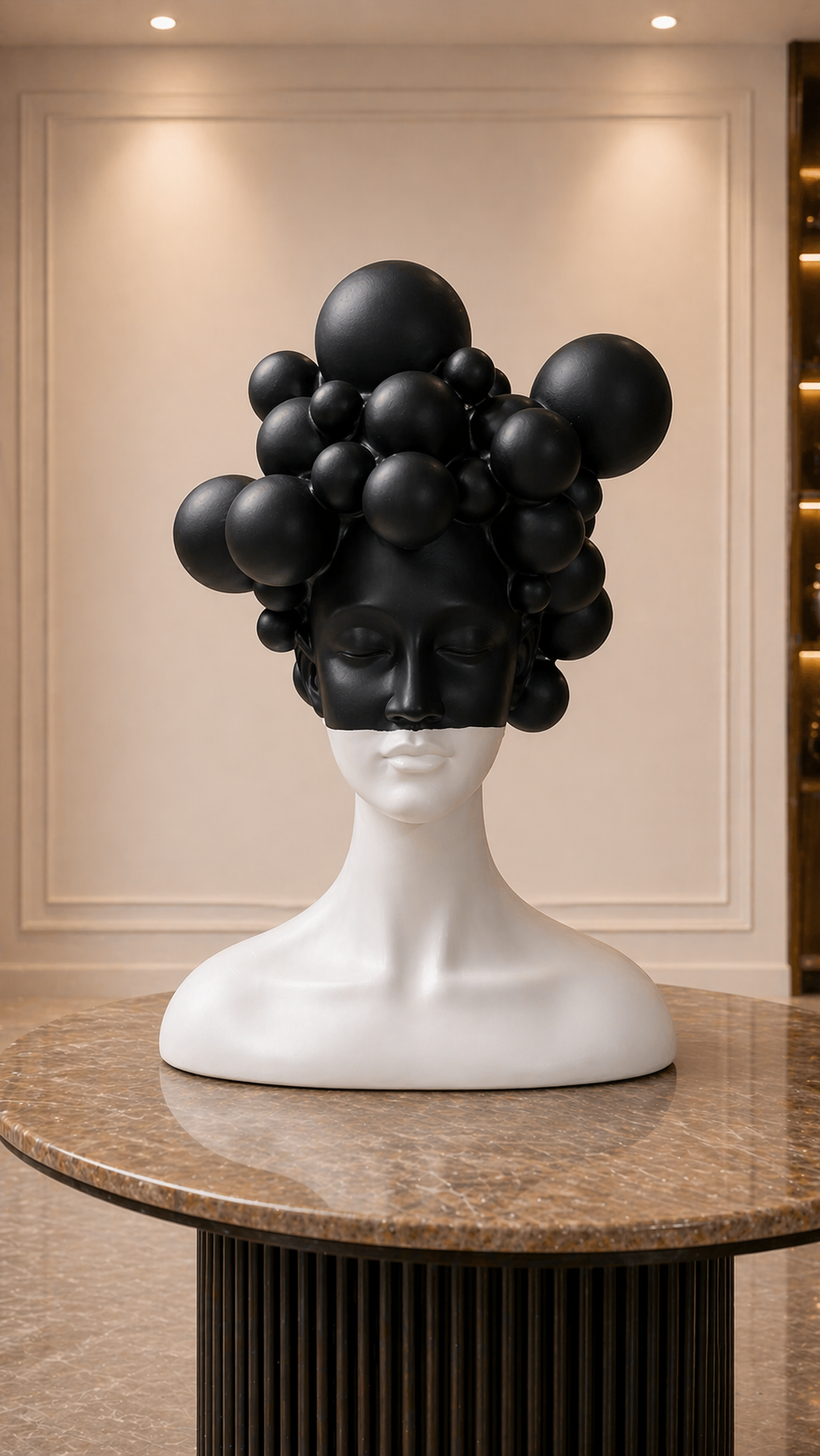 Bubble Crown Lady Sculpture