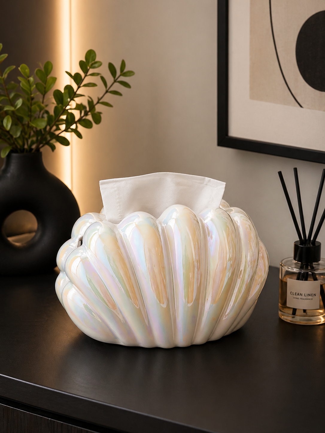 Shell Tissue Box Holder