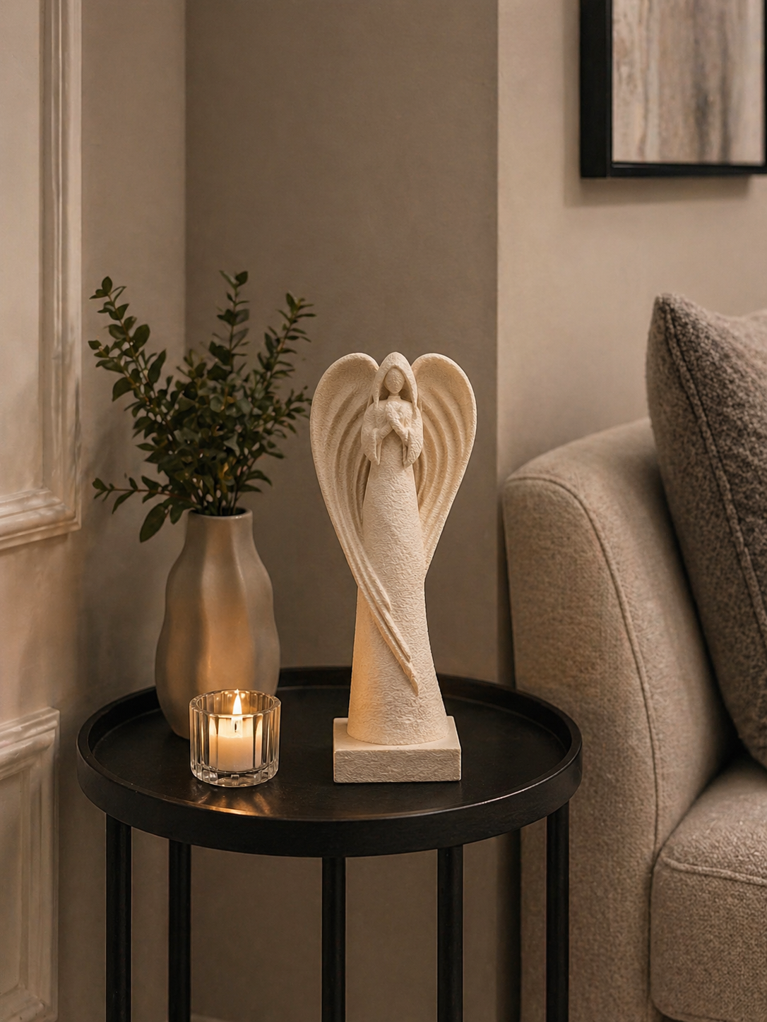 Serenity Angel Figurine – 3D Printed Decorative Sculpture