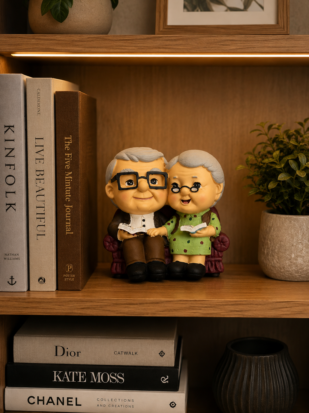Timeless Love Elderly Couple Sculpture