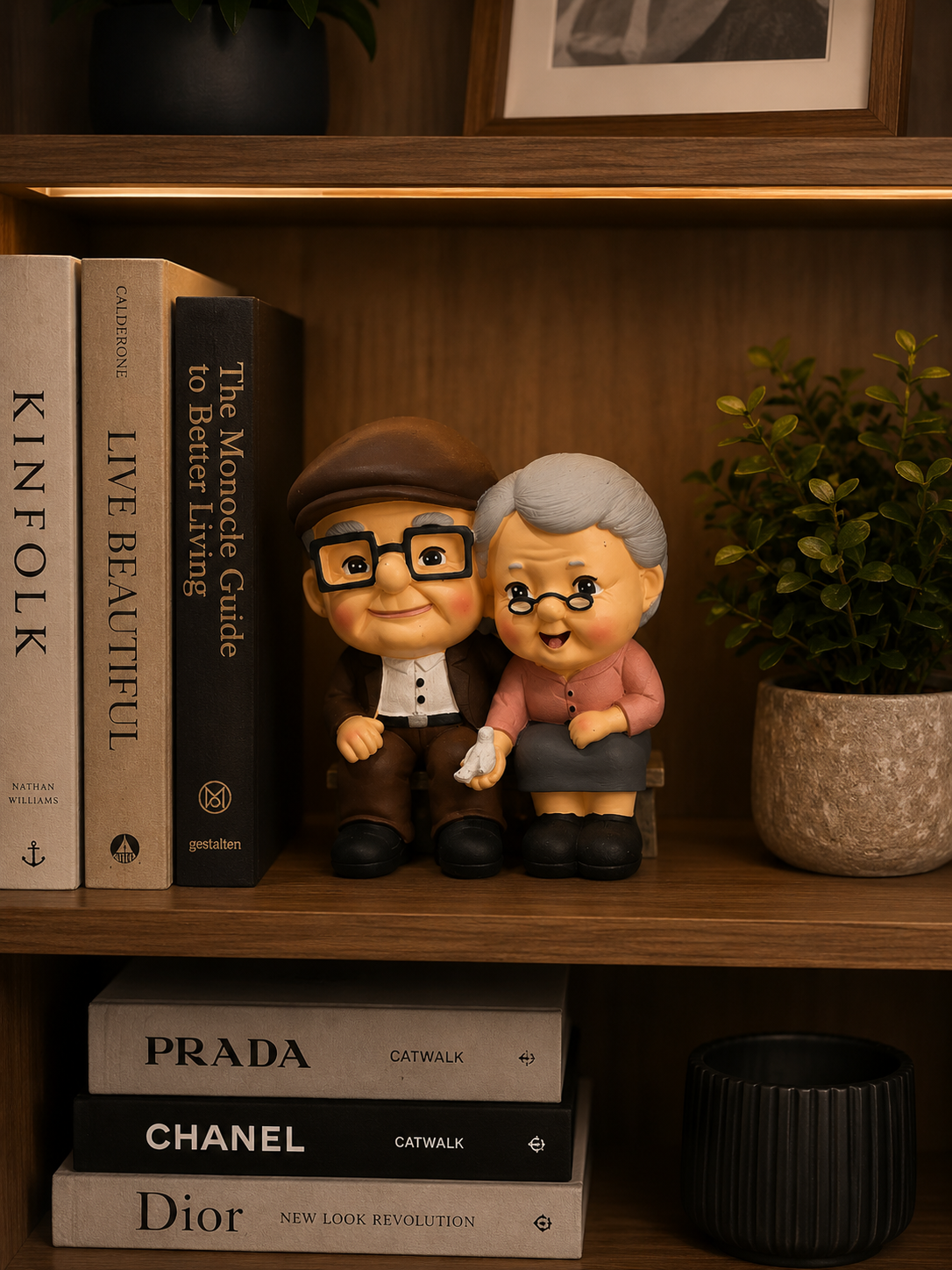 Timeless Love Elderly Couple Sculpture