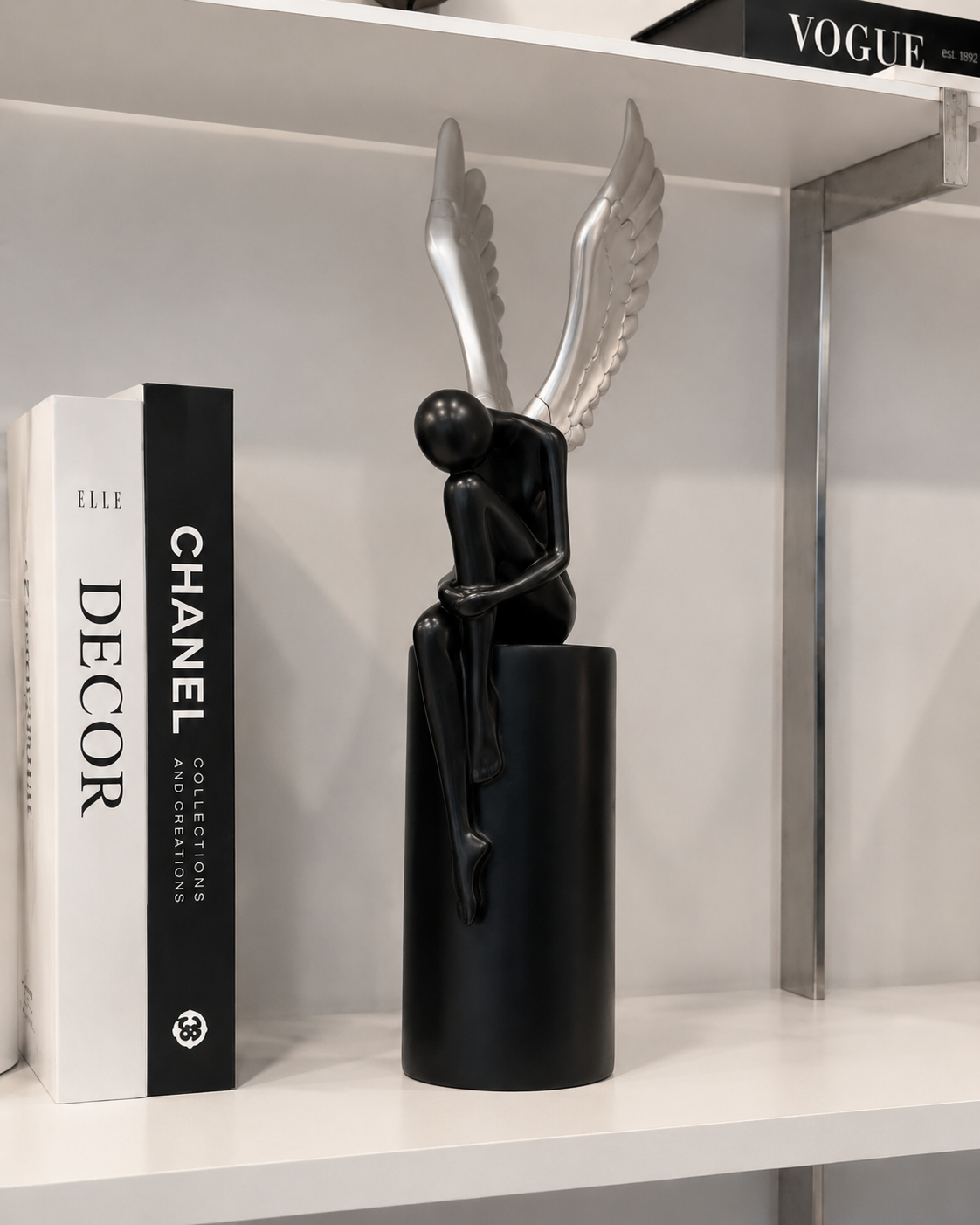 Winged Thinker Angel Sculpture