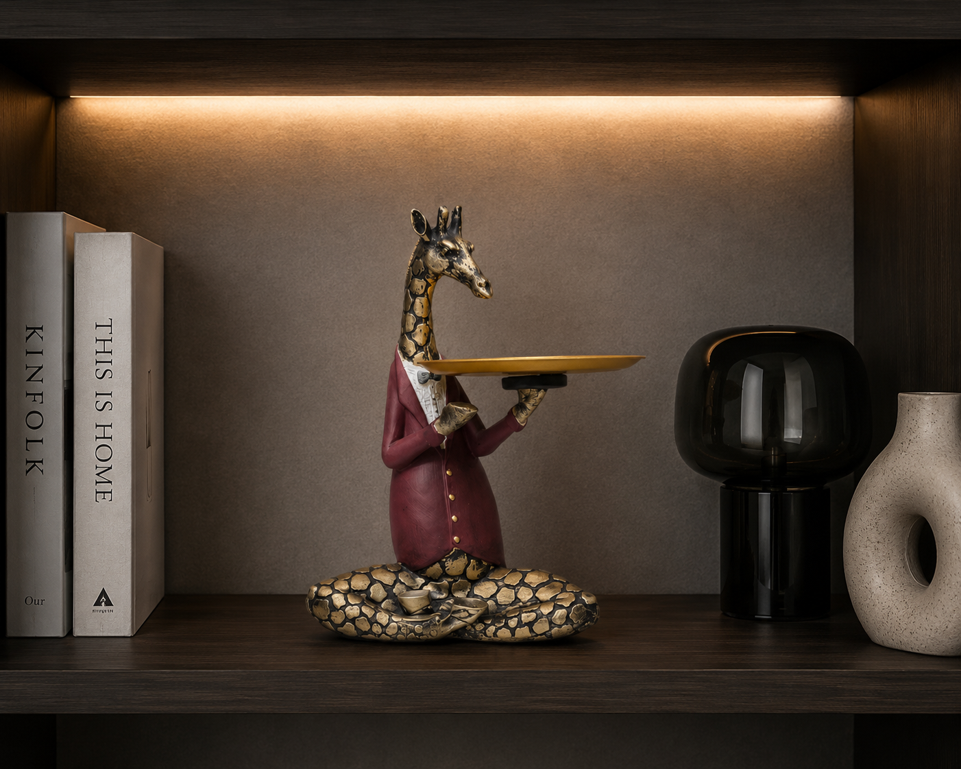 Giraffe Butler  Sculpture