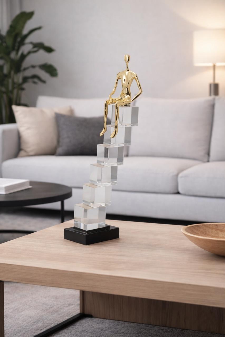 Golden Balance Sculpture